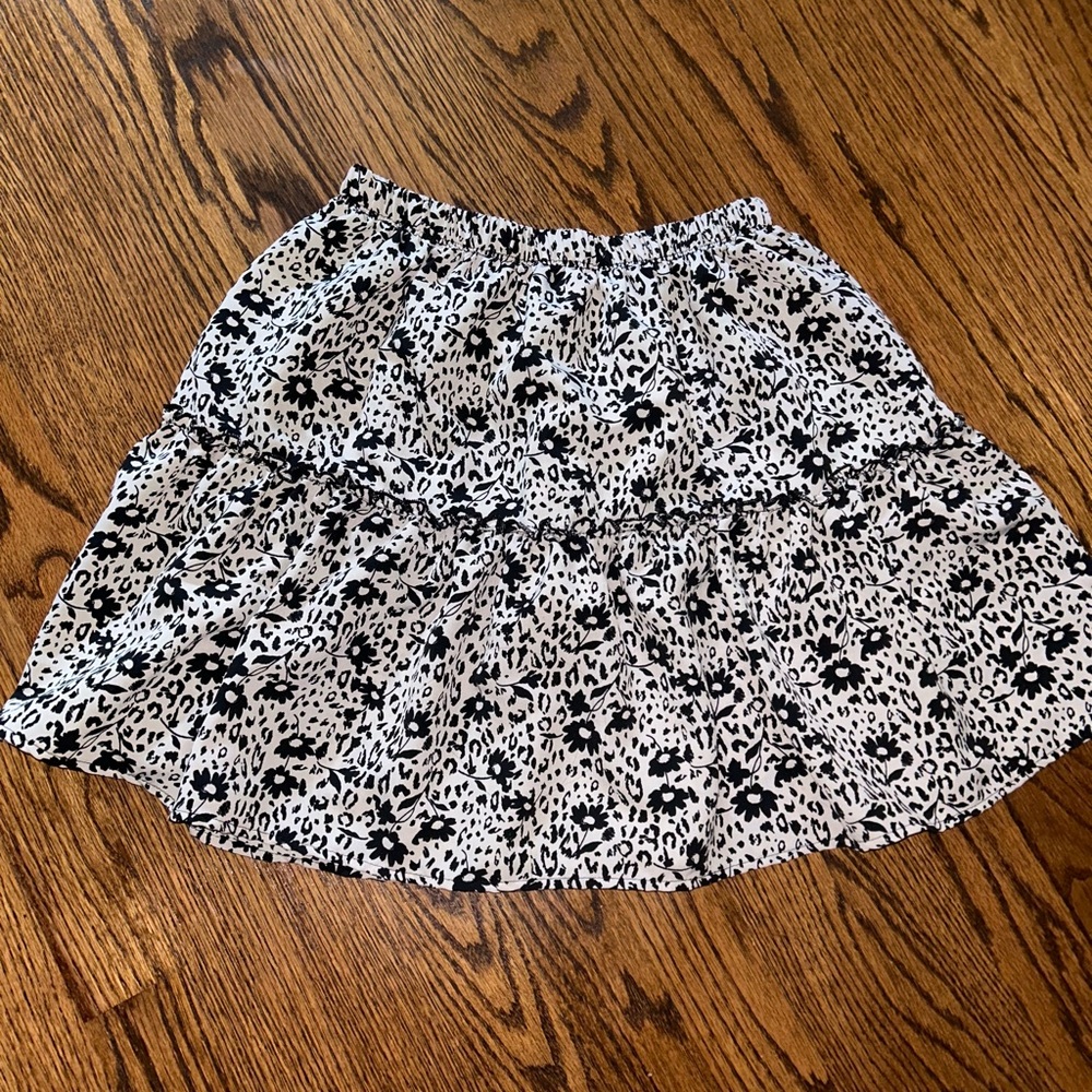 Floral Tiered Mini Skirt